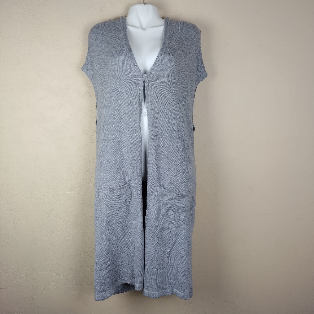 CAbi Hoodie Sweater‎ Vest #5412, Size XS, Gray,  Sleeveless Vest, Super soft